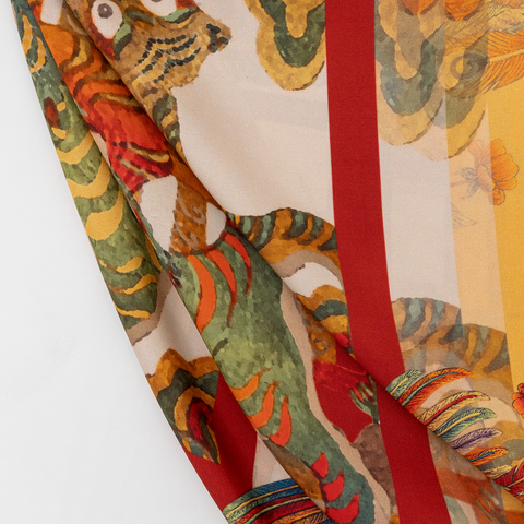 Imperial Spirits - Natural Silkscarf 90*90cm