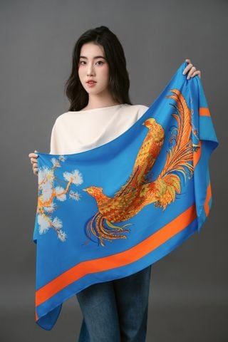 Kim Sac Phuong Hoang (Golden Phoenix Radiance - Natural Silk Scarf)