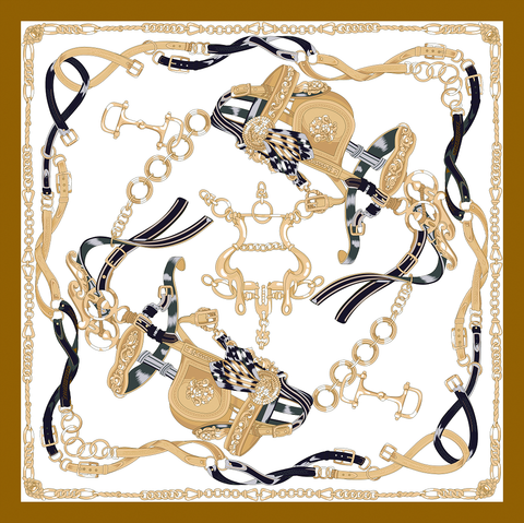 Sella Royale - Natural Silkscarf 90*90cm