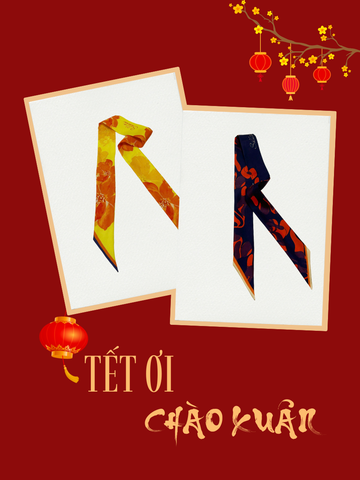 Combo 2 khăn Twilly lụa tơ tằm tự nhiên 100% C2S06