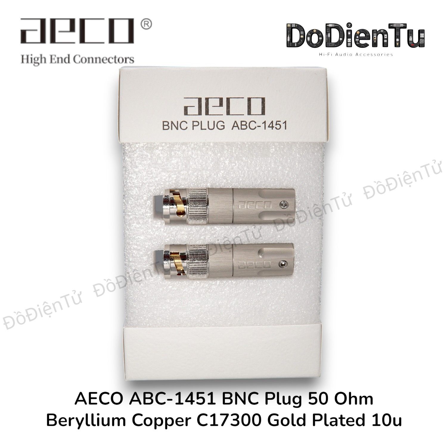 AECO ABC-1451 BNC Plug 50 Ohm - Gold Plated 10u (2 pcs) | Đồ Điện Tử