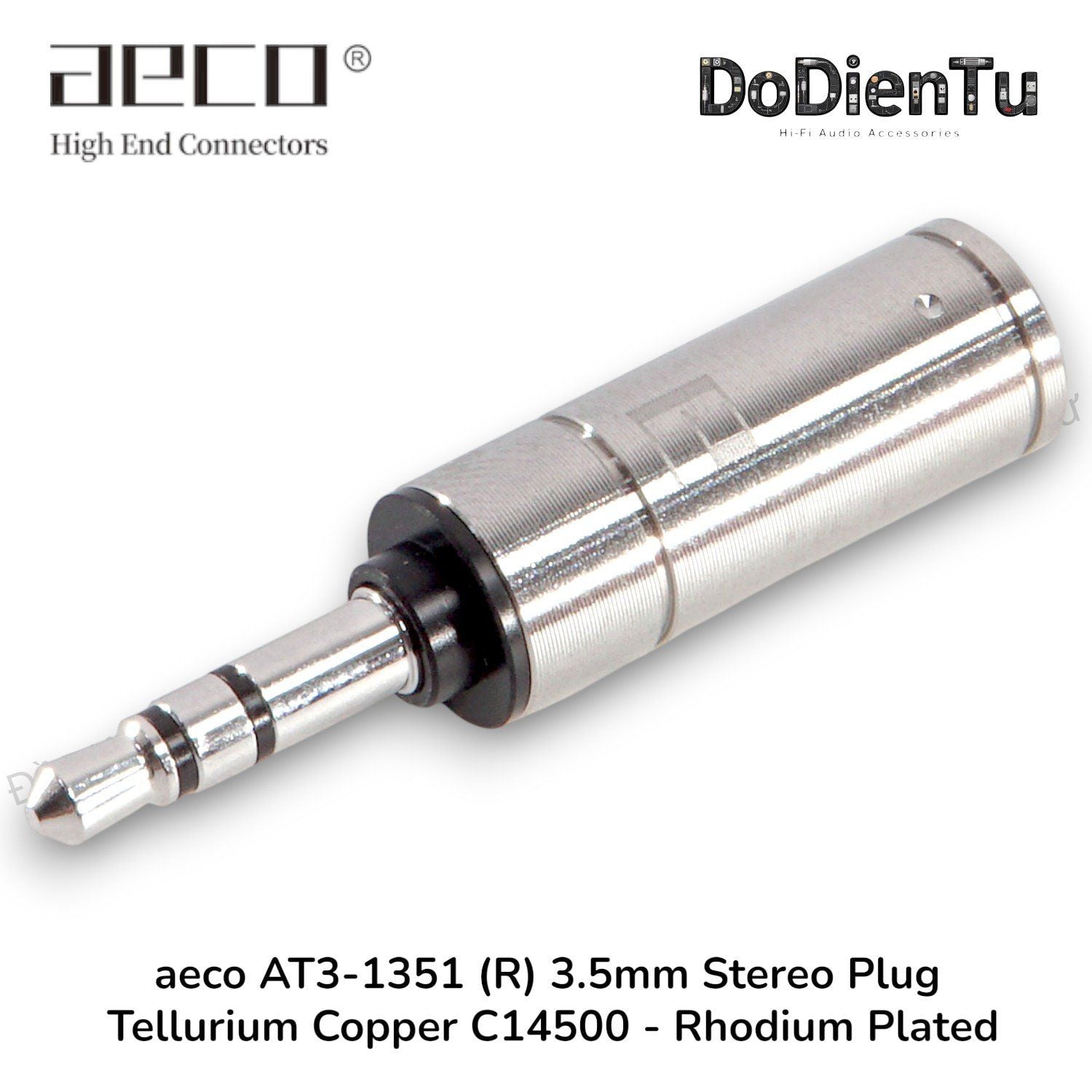 aeco AT3-1351 (R) 3.5mm Stereo Plug - Tellurium Copper Rhodium Plated