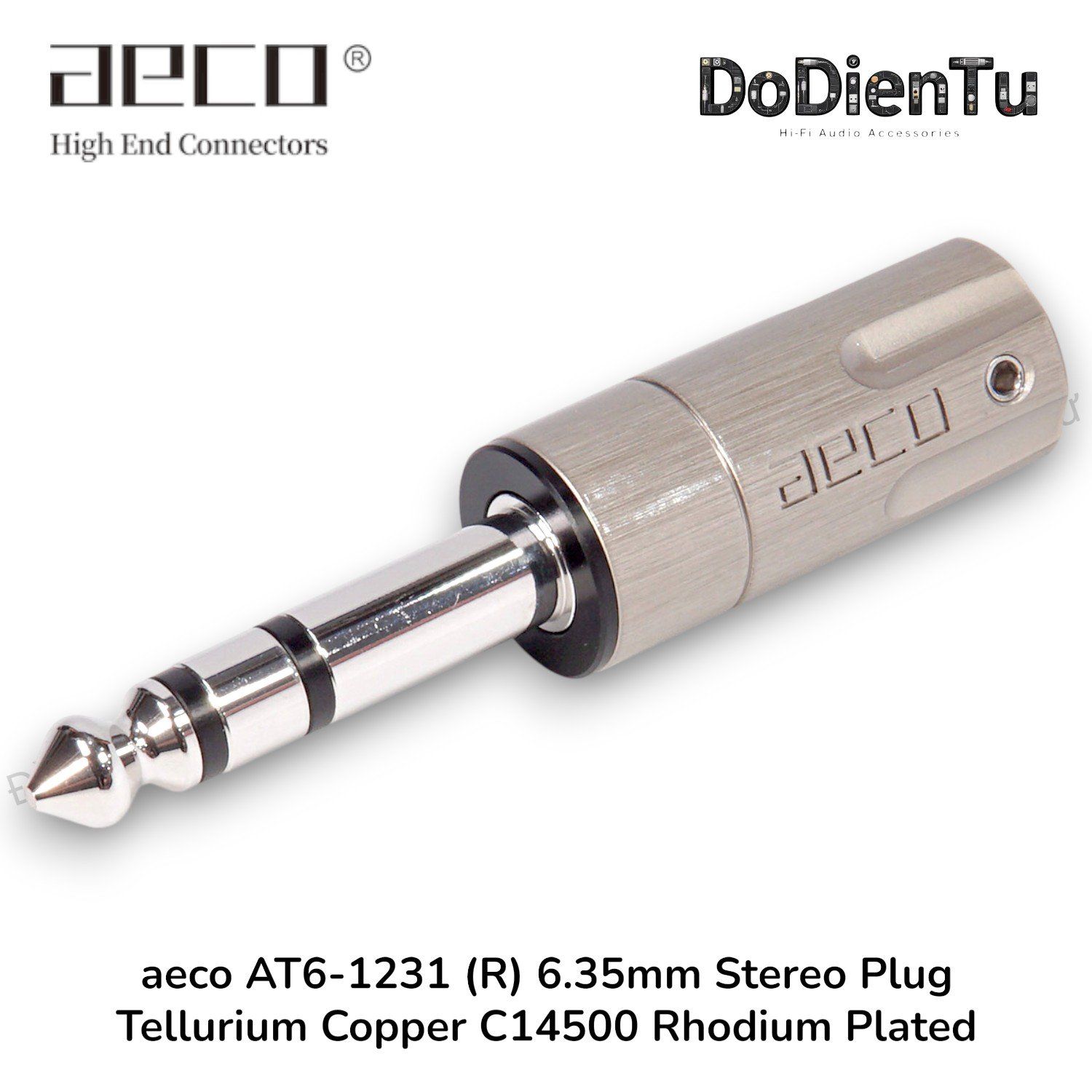 aeco AT6-1231 (R) 6.35mm Stereo Plug - Tellurium Copper Rhodium Plated