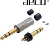 aeco AT6-1231 (G) 6.35mm Stereo Plug - Tellurium Copper Gold Plated 10u