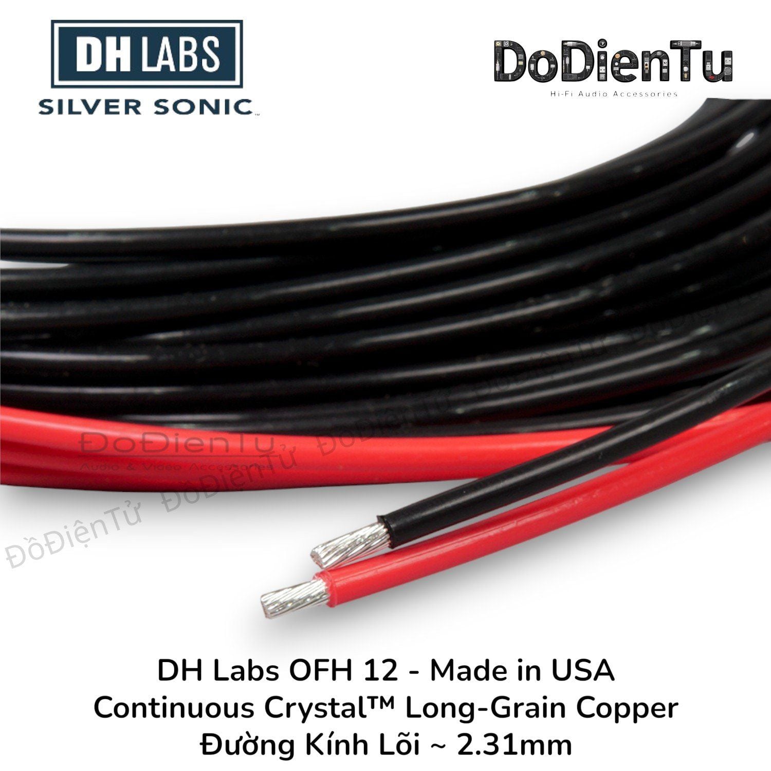 DH Labs OFH 12 - Continuous Crystal™ Long-Grain Copper | Made in USA