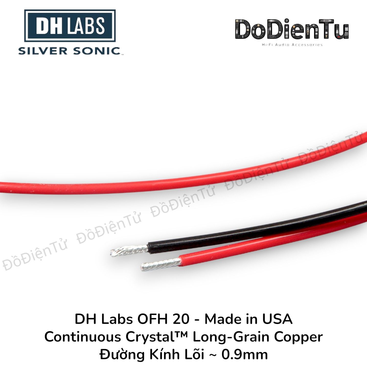 DH Labs OFH 20 - Continuous Crystal™ Long-Grain Copper | Made in USA