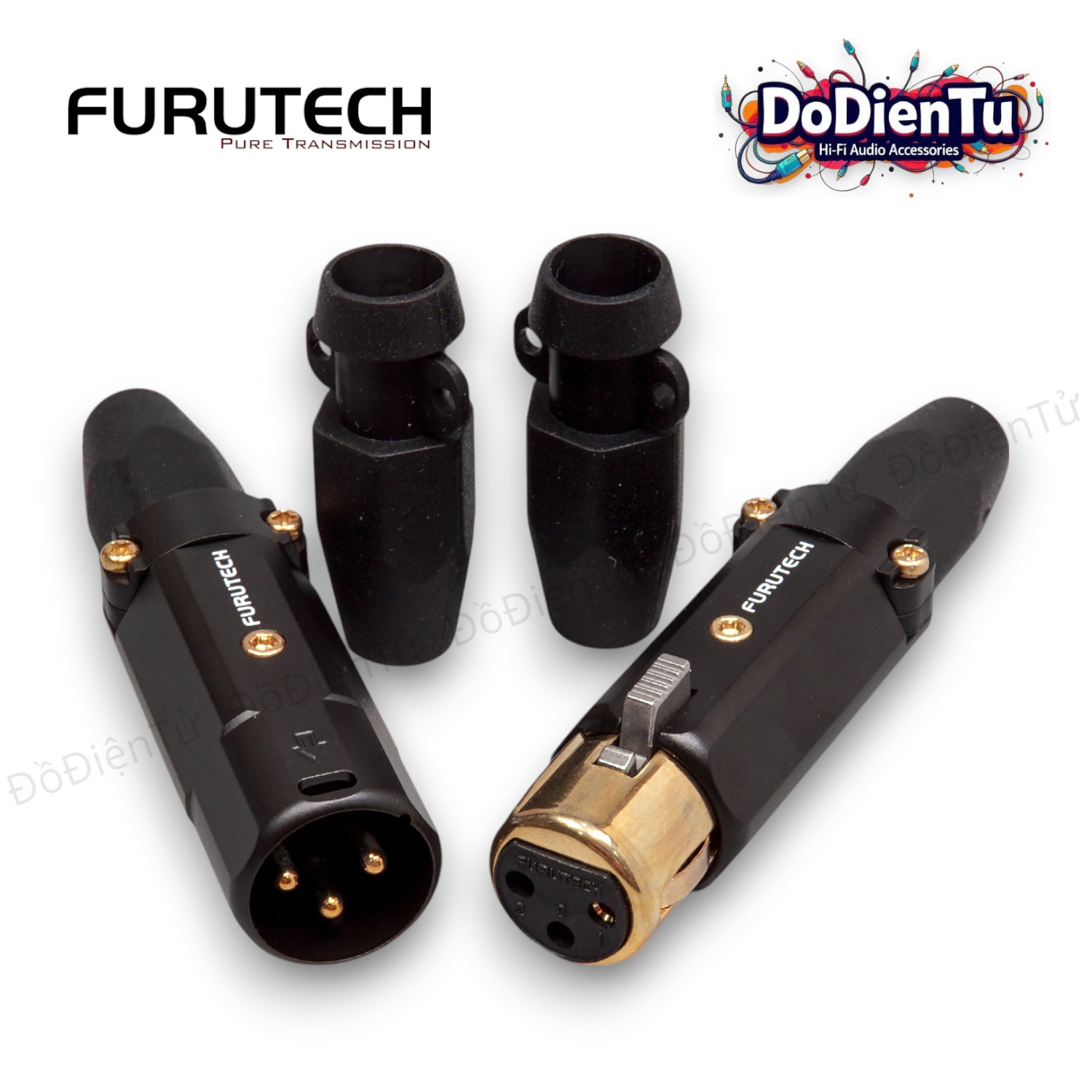 Furutech XLR Connector FP-601M (G) /// FP-602F (G) | Đồ Điện Tử