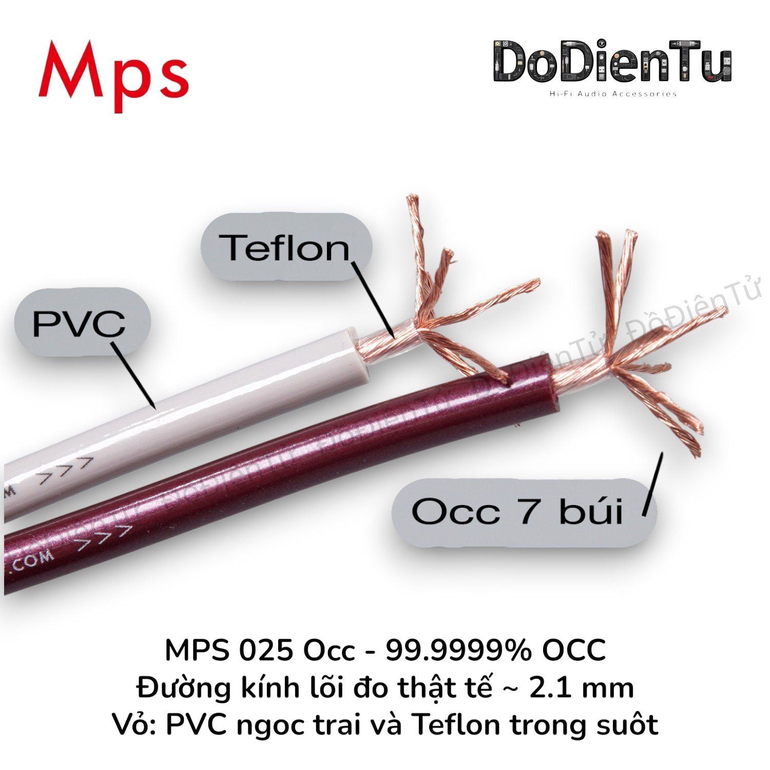 MPS 025 Occ - 6N OCC - Vỏ PVC + Teflon