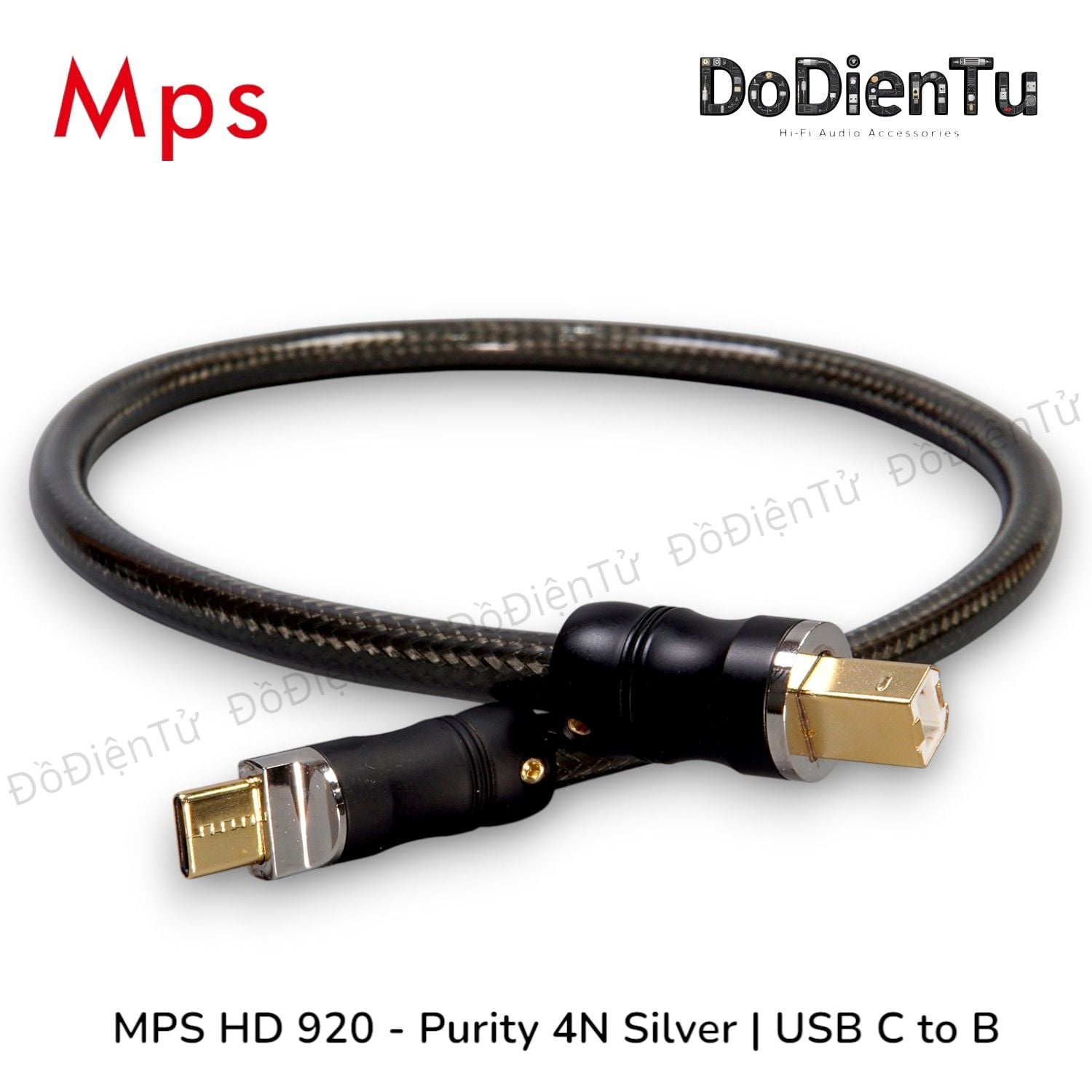 Dây USB MPS HD 920 - Purity 4N Silver + 6N OCC Silver Plated // A to B // B to C