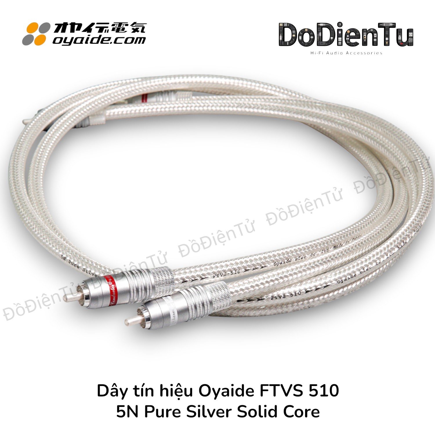 Dây tín hiệu Oyaide FTVS 510 - Pure Silver Solid Core - Made in