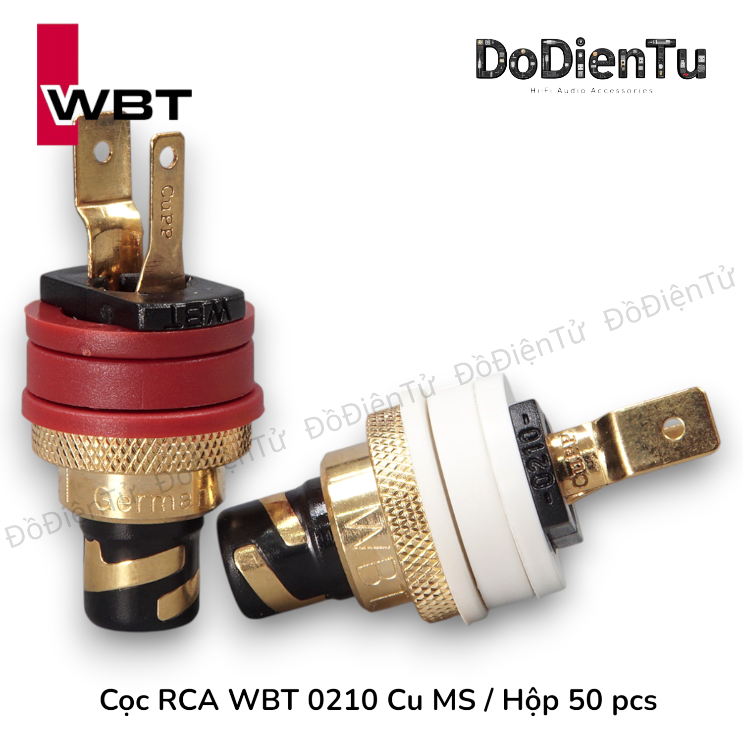Cọc RCA WBT 0210 Cu MS / Hộp 50 pcs