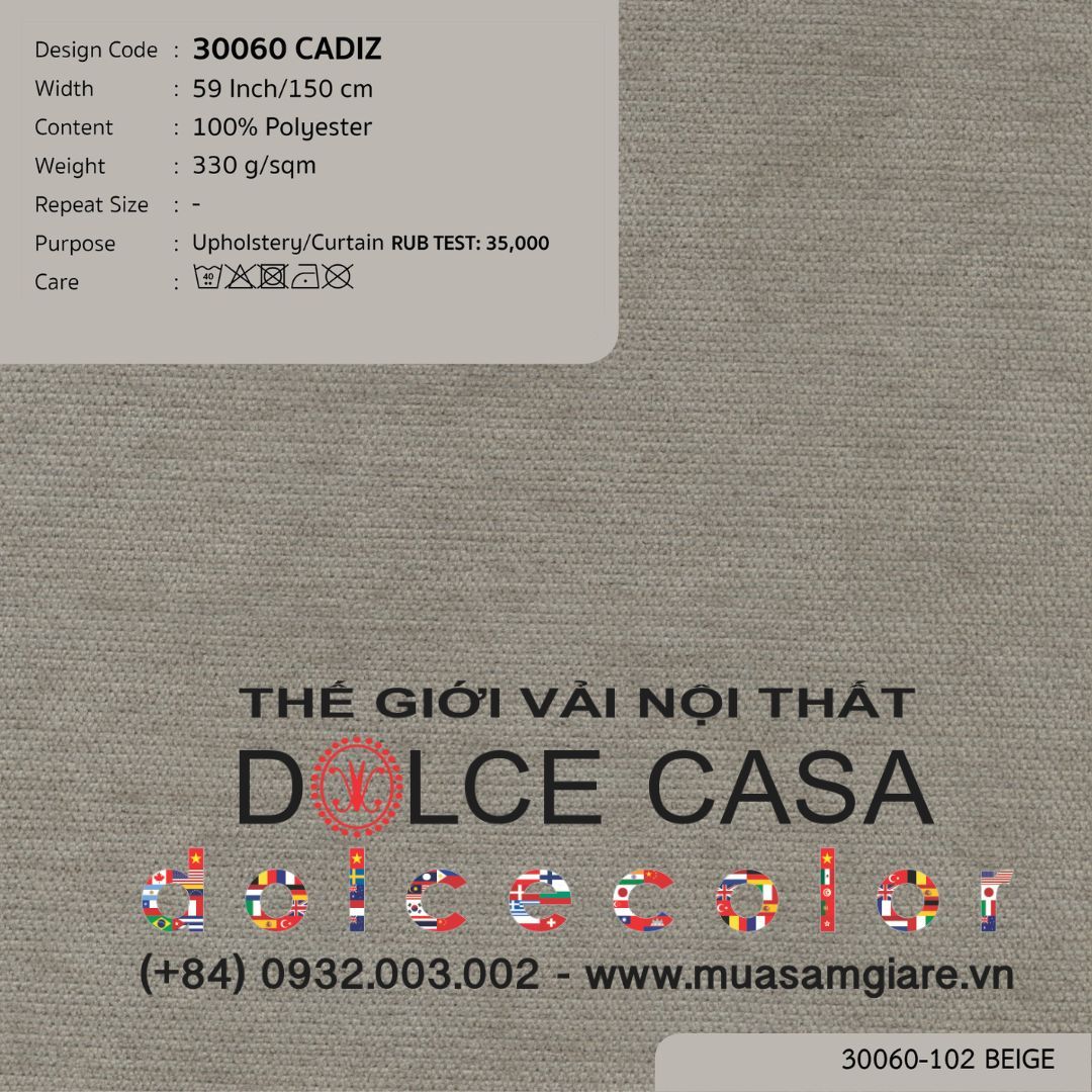  30060 vải đa năng CADIZ 7 màu copyright 2022 