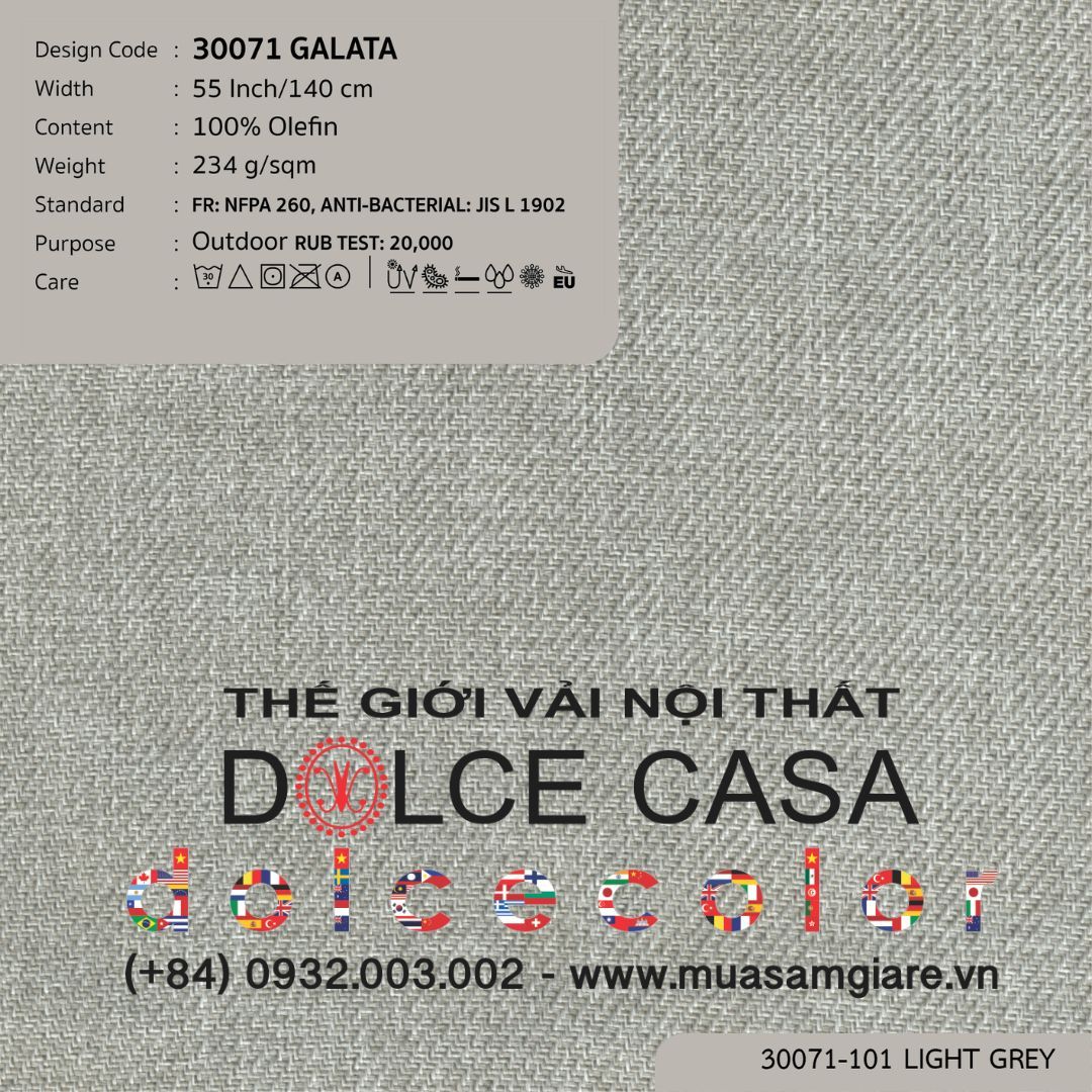  30071 vải ngoài trời GALATA 8 màu copyright 2023 