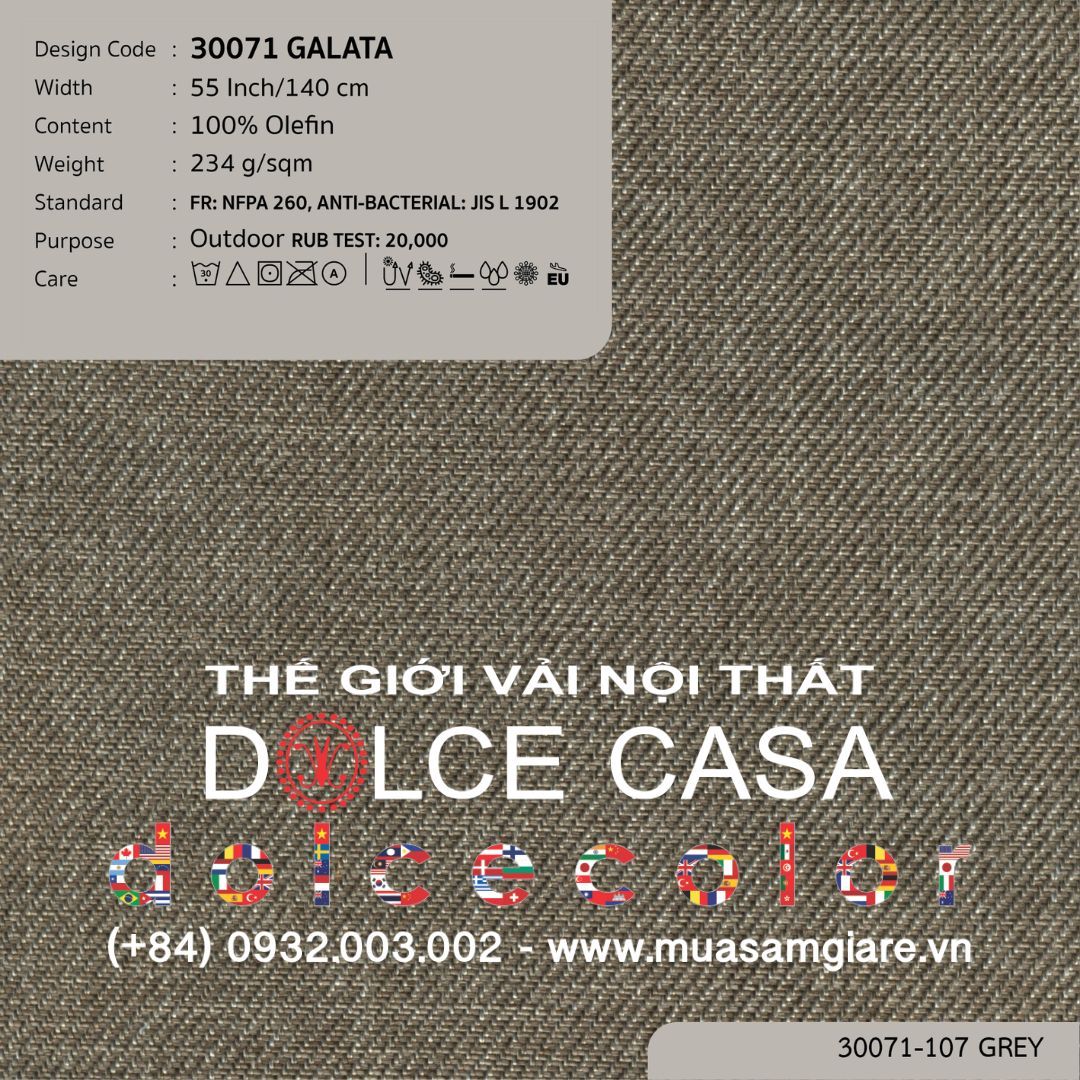  30071 vải ngoài trời GALATA 8 màu copyright 2023 