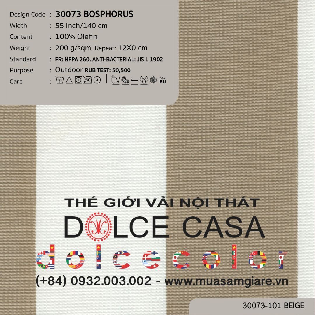  30073 vải ngoài trời BOSPHORUS 6 màu copyright 2023 