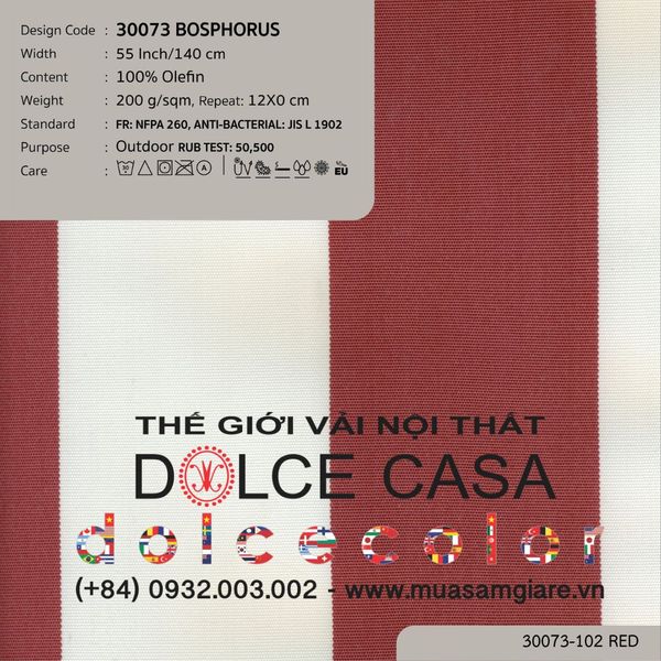  30073 vải ngoài trời BOSPHORUS 6 màu copyright 2023 