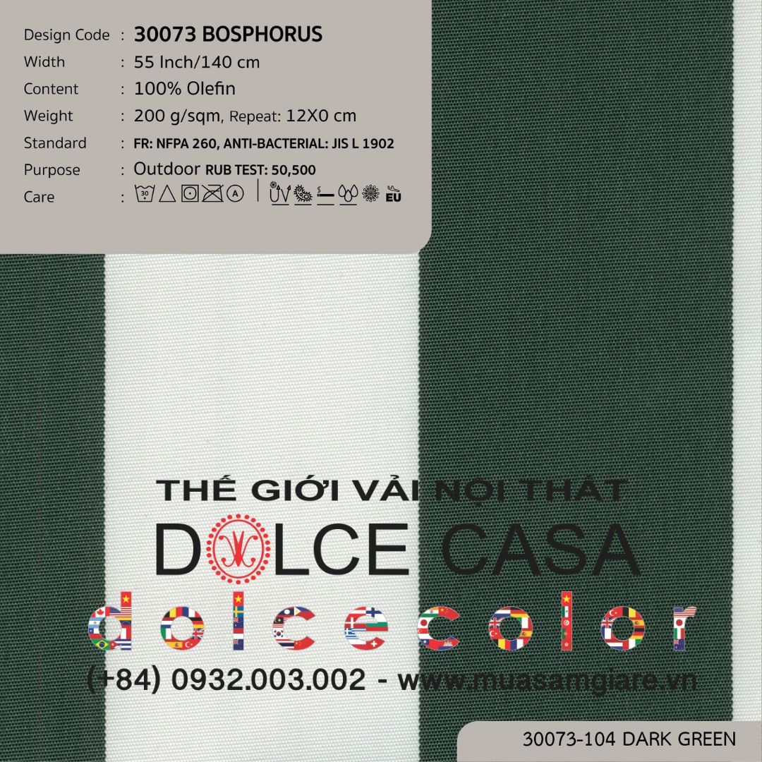  30073 vải ngoài trời BOSPHORUS 6 màu copyright 2023 