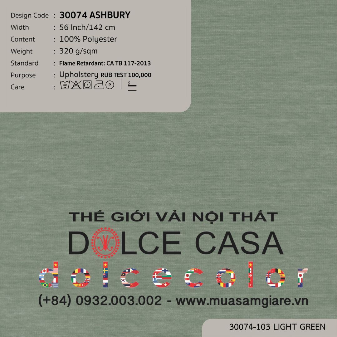  30074 ASHBURY vải bọc ghế Nitas Thái Lan 2023 142cm 