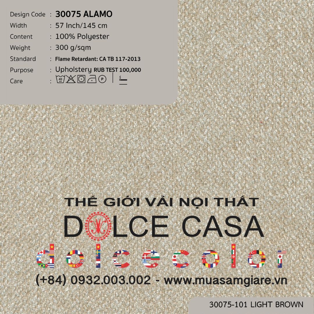  30075 ALAMO vải bọc ghế Nitas Thái Lan 2023 145cm 