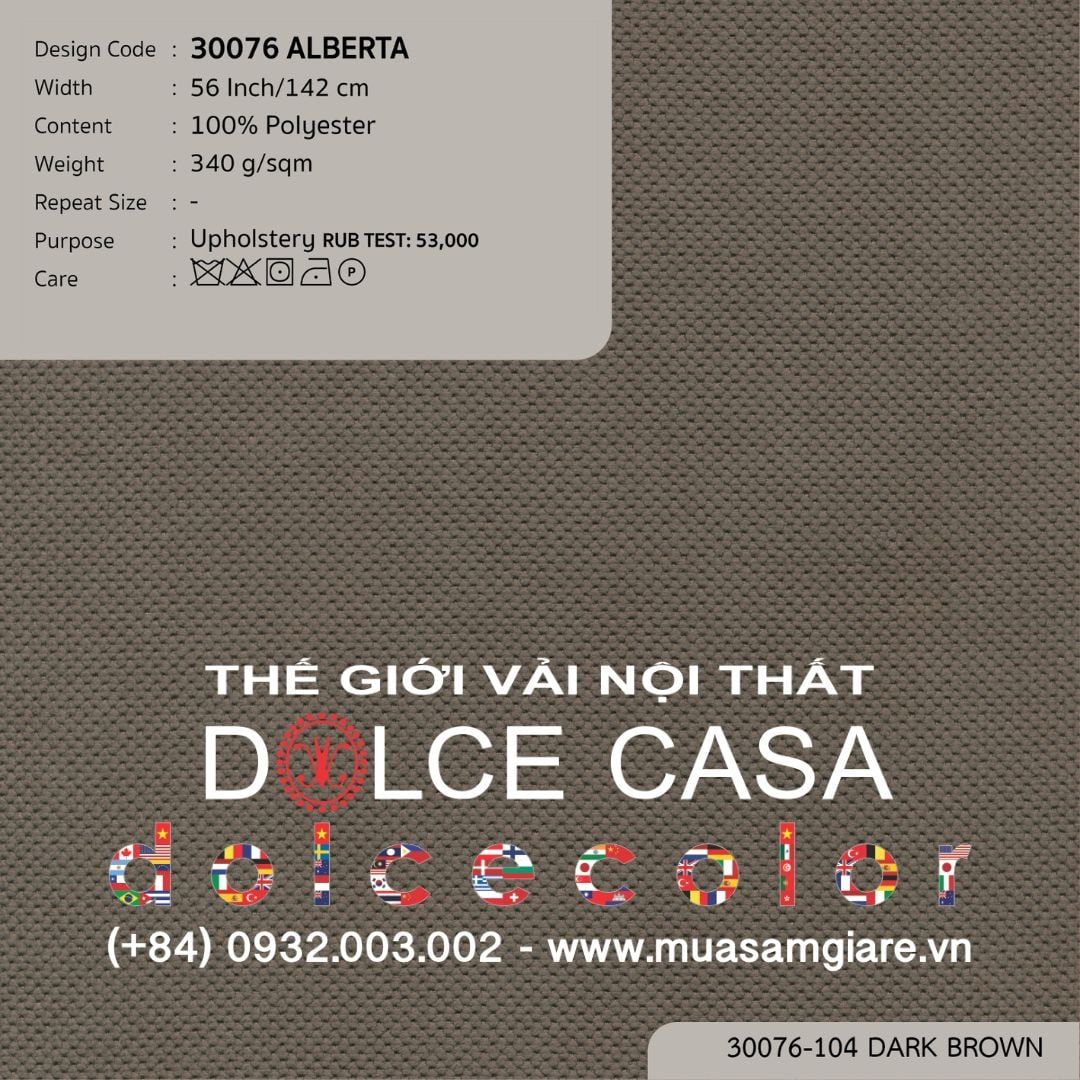  30076 ALBERTA vải bọc ghế Nitas Thái Lan 2023 142cm 