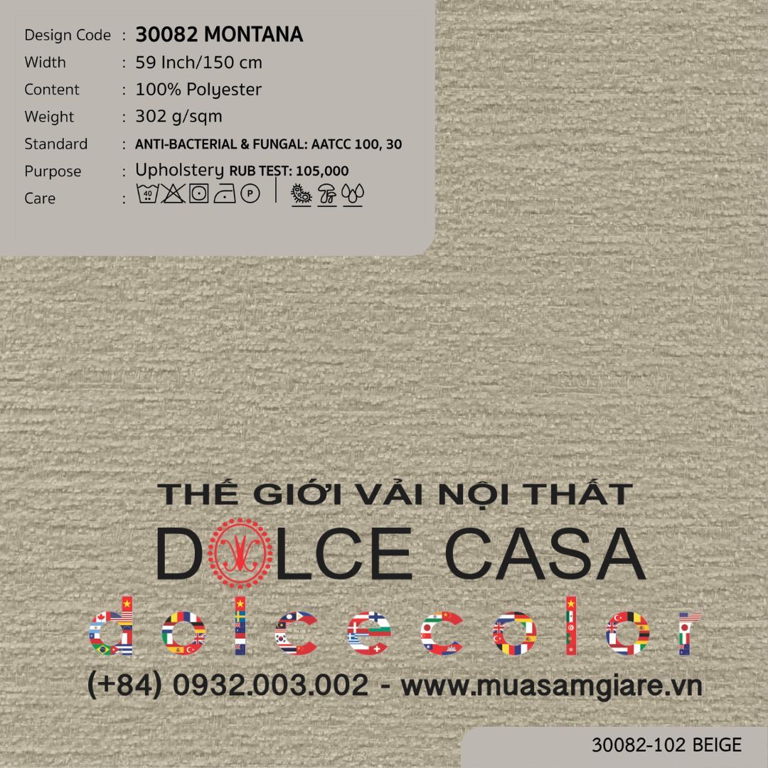  30082 MONTANA vải bọc ghế Nitas Thái Lan 2024 150cm 