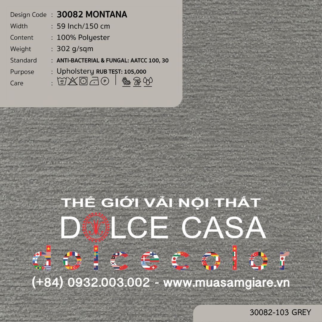  30082 MONTANA vải bọc ghế Nitas Thái Lan 2024 150cm 