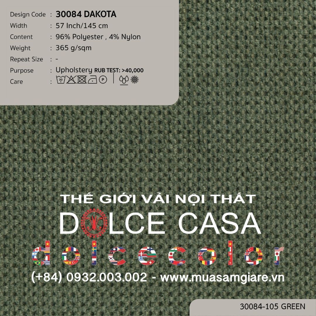  30084 DAKOTA vải bọc ghế Nitas Thái Lan 2024 145cm 