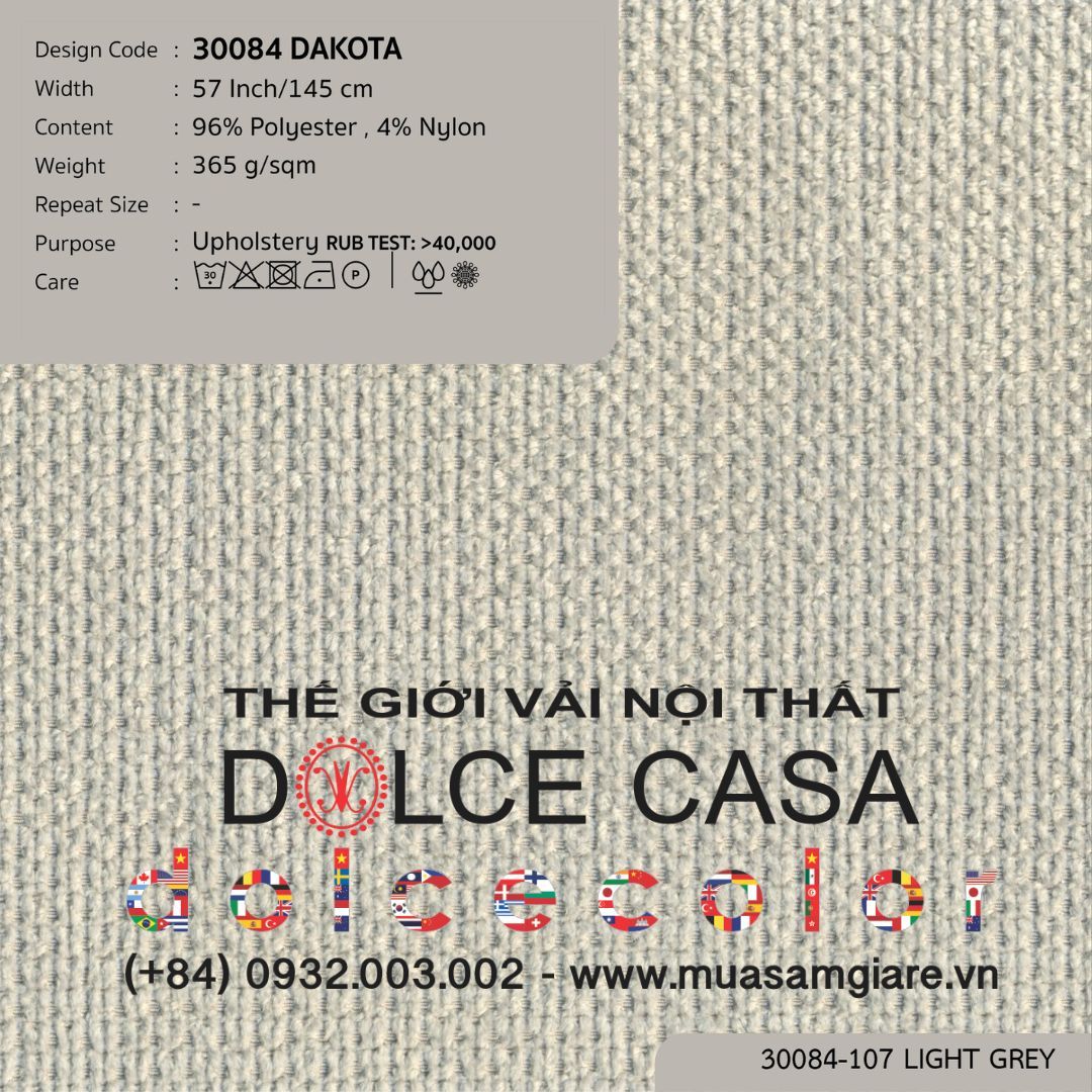 30084 DAKOTA vải bọc ghế Nitas Thái Lan 2024 145cm 