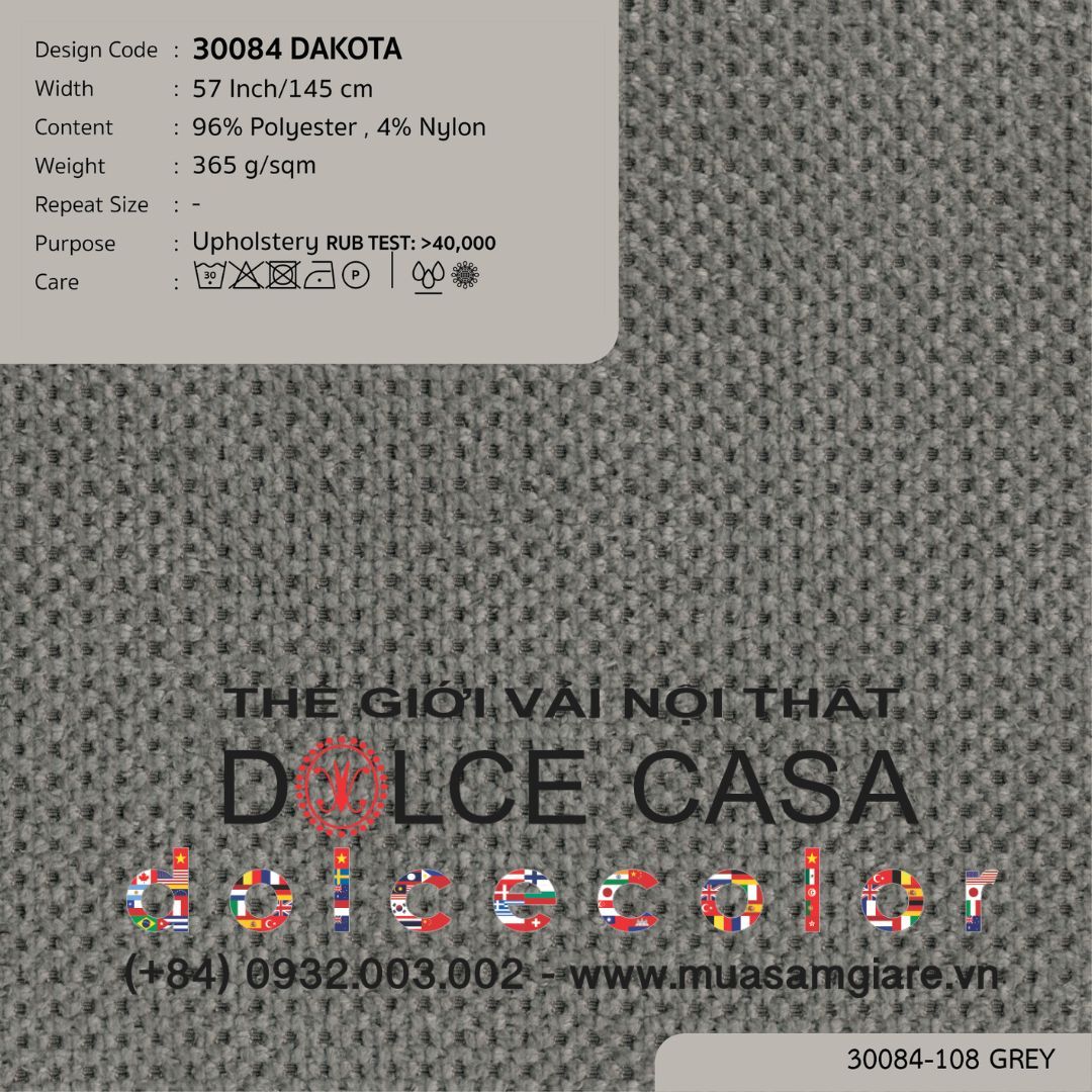  30084 DAKOTA vải bọc ghế Nitas Thái Lan 2024 145cm 
