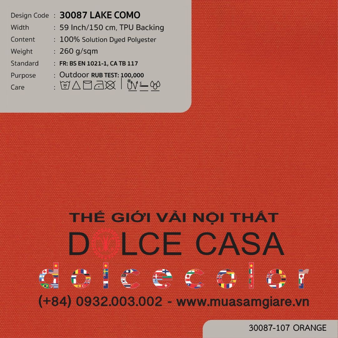  30087 vải ngoài trời LAKE COMO 17 màu copyright 2024 