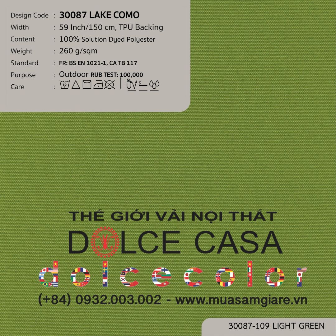  30087 vải ngoài trời LAKE COMO 17 màu copyright 2024 