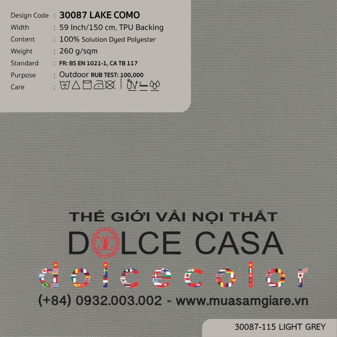  30087 vải ngoài trời LAKE COMO 17 màu copyright 2024 