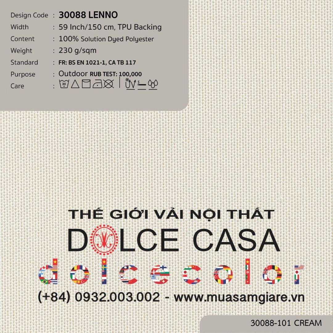  30088 vải ngoài trời LENNO 2 màu copyright 2024 