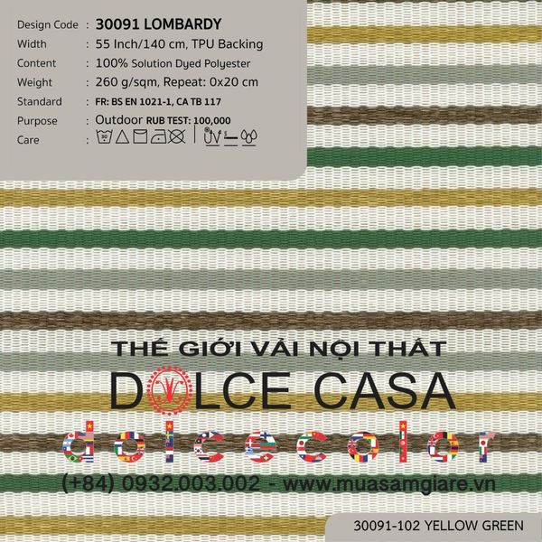  30091 vải ngoài trời LOMBARDY 4 màu copyright 2024 