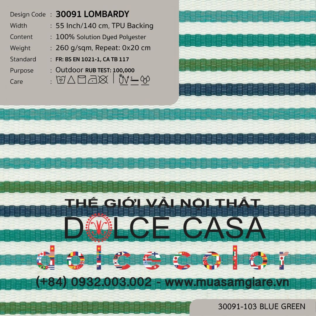  30091 vải ngoài trời LOMBARDY 4 màu copyright 2024 