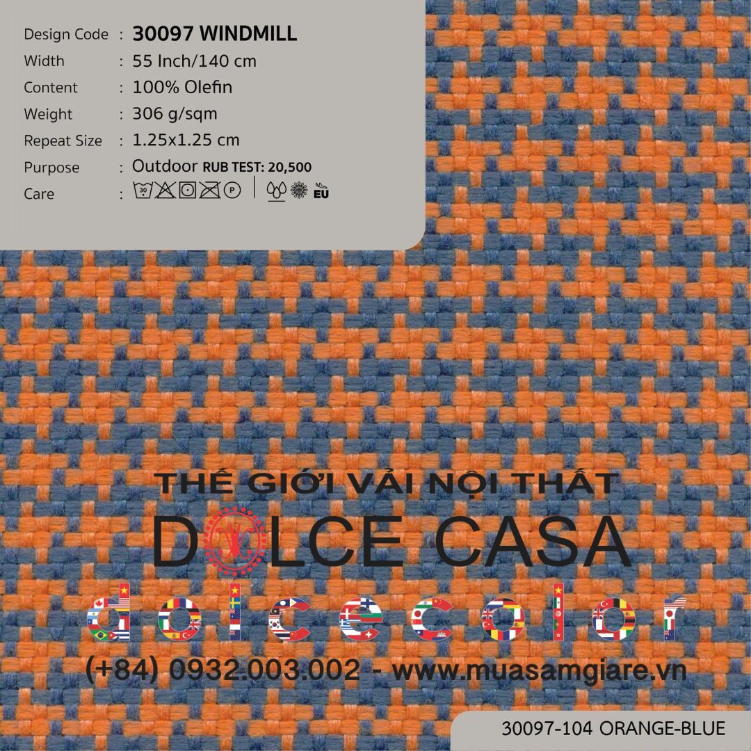  30097 vải ngoài trời WINDMILL 4 màu copyright 2024 