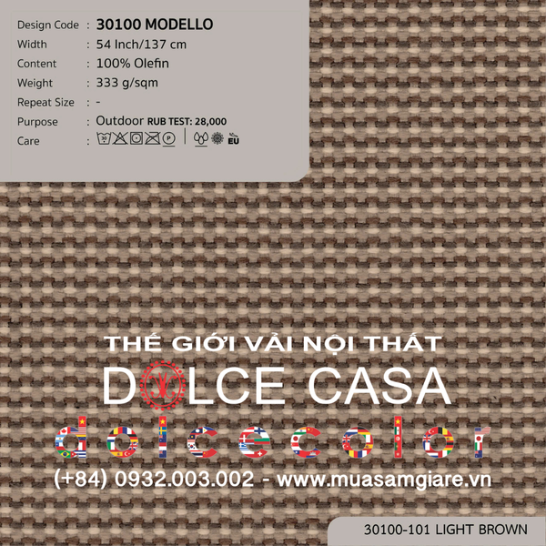  30100 vải ngoài trời MODELLO 9 màu copyright 2026 