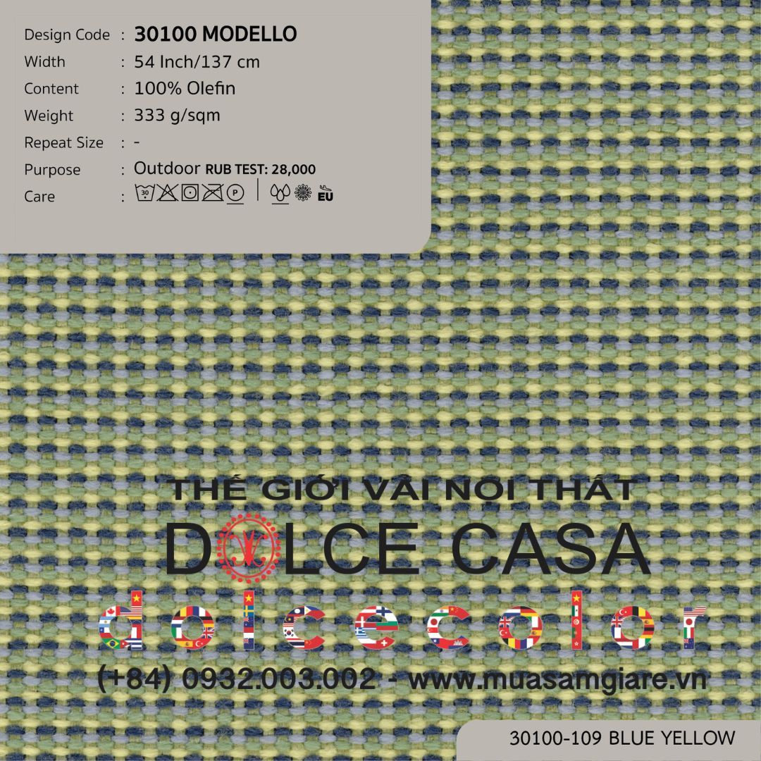  30100 vải ngoài trời MODELLO 9 màu copyright 2026 