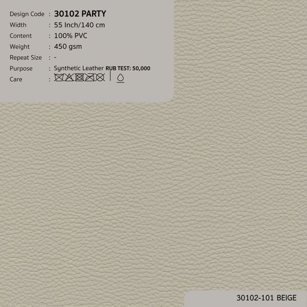  30102 vải PVC bọc nệm ghế PARTY 4 màu copyright 2025 
