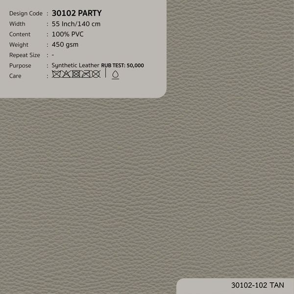  30102 vải PVC bọc nệm ghế PARTY 4 màu copyright 2025 