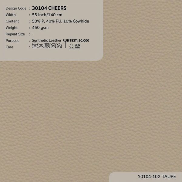  30104 vải PVC bọc nệm ghế CHEERS 5 màu copyright 2025 