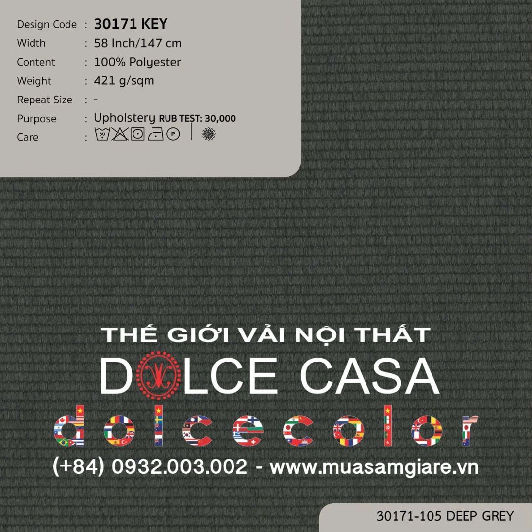  30171 CAMBRIDGE vải bọc ghế Nitas Thái Lan 2022 147cm 