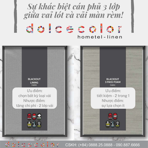  18025 vải lót chắn sáng 3 lớp foam BLACKOUT LINING 1 màu copyright 2018 