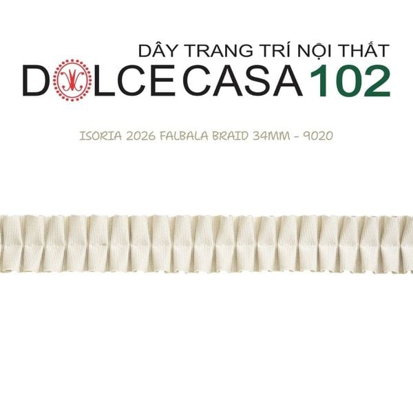  FALBALA ISORIA 2026 dây viền trang trí nhúm xếp bèo sẵn tại kho nhà SX 