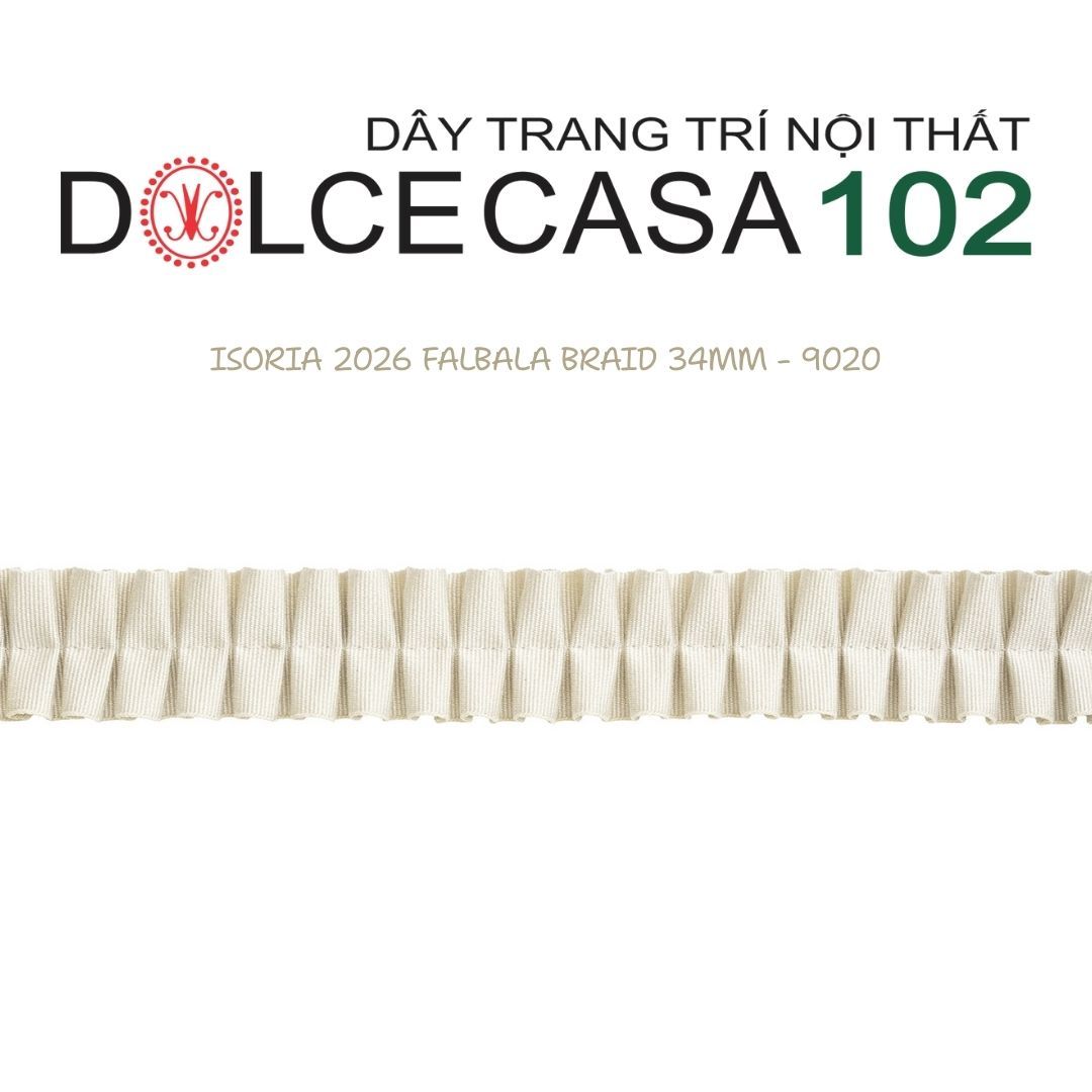  FALBALA ISORIA 2026 dây viền trang trí nhúm xếp bèo sẵn tại kho nhà SX 