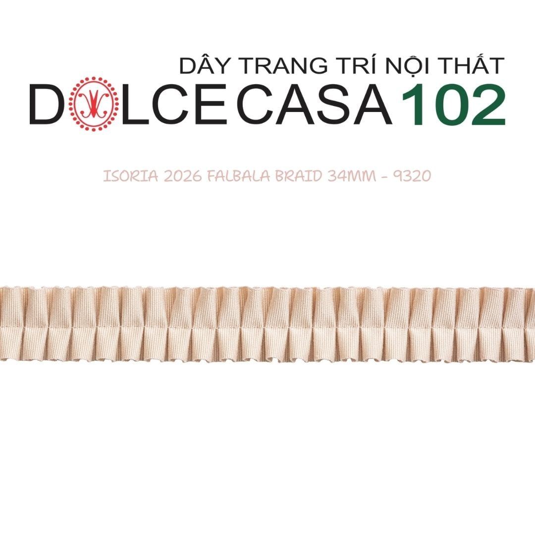  FALBALA ISORIA 2026 dây viền trang trí nhúm xếp bèo sẵn tại kho nhà SX 