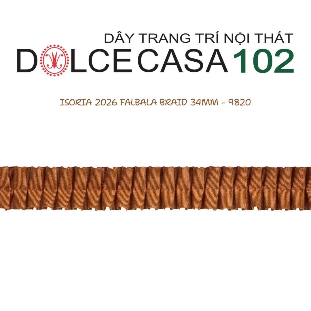  FALBALA ISORIA 2026 dây viền trang trí nhúm xếp bèo sẵn tại kho nhà SX 