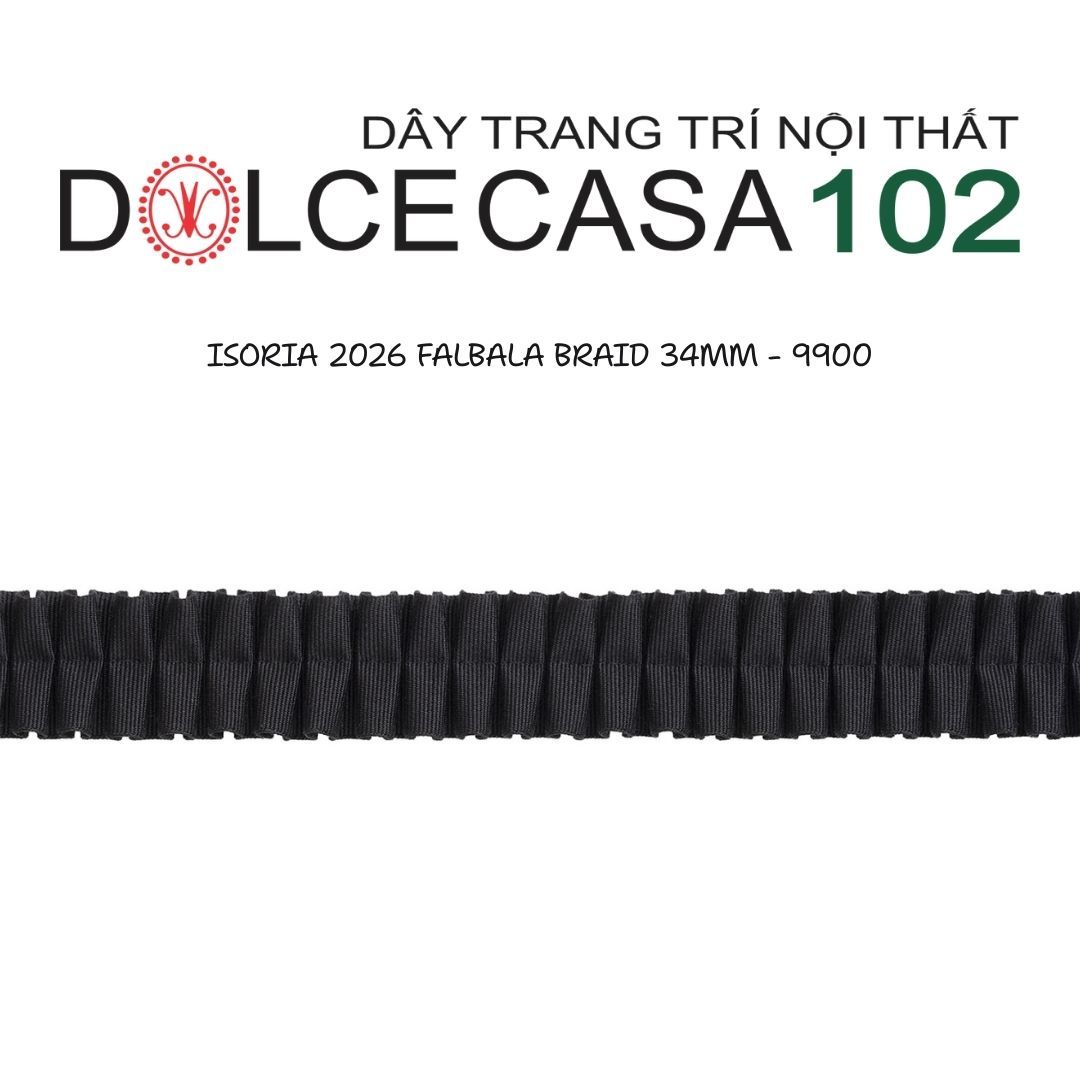  FALBALA ISORIA 2026 dây viền trang trí nhúm xếp bèo sẵn tại kho nhà SX 