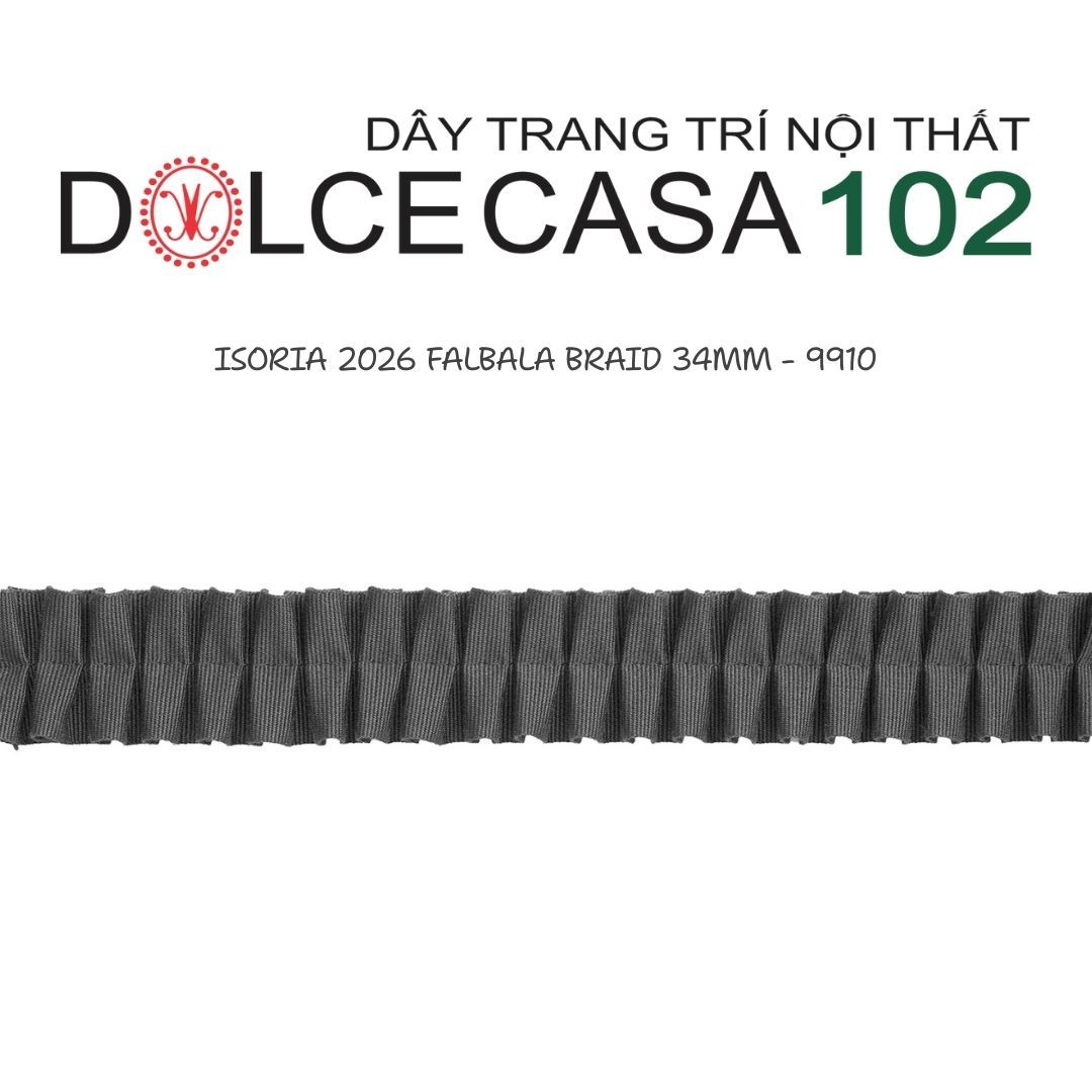  FALBALA ISORIA 2026 dây viền trang trí nhúm xếp bèo sẵn tại kho nhà SX 