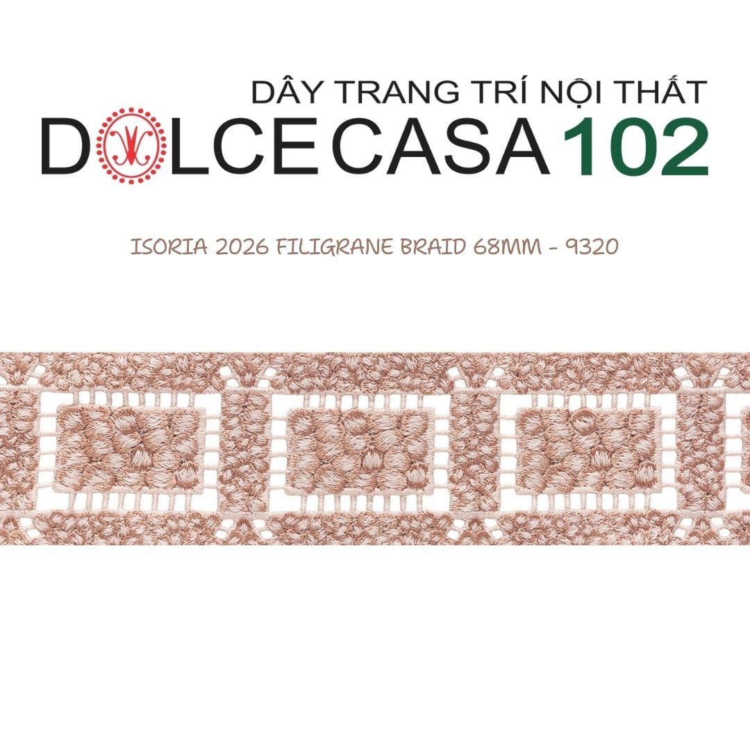  FILIGRANE ISORIA 2026 dây viền trang trí thêu đục lỗ tại kho nhà SX 